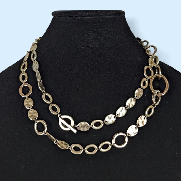 Premier Designs Rhinestone Cut Out Link Necklace - Picture 4 of 6